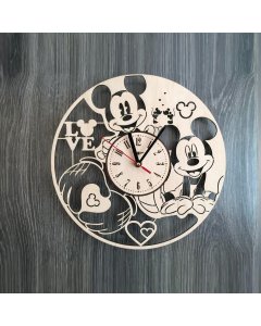 Buy Wooden Micky Mouse Design Round Wall Clock - Cartco.pk
