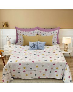 Comfort & Soft Multi Dots Cotton Bed sheet online | cartco.pk 