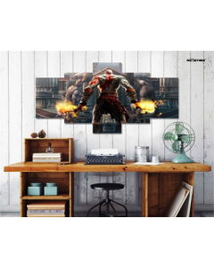 Epic God of War 5-Piece Split Wall Art Mozter Collectibles Home Decor 