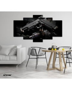 Discover The Wood Wall Art Pistol Gun Mozter 5 Piece Home Decor  