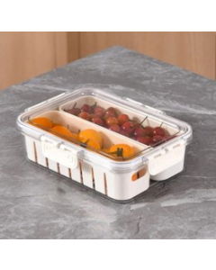 Premium acrylic airtight 2 portion box