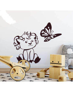 Home decor with our adorable baby Capricorn with butterfly 3d wall art