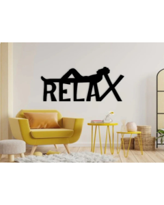 Relax 3d Wall Art Living Lounge Home Decor Hanging Caption 