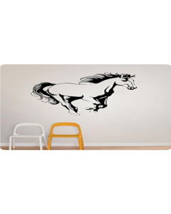 Horse Stallion Running Black Beauty Wall Art Home Decor