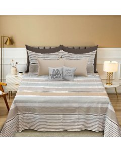 Graceful & Neat Pin Stripe Cotton king size Bed sheet | cartco.pk 