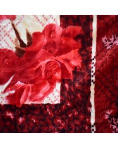 Buy Flower Design Red/Off-White Full Size Blanket | Cartco.pk 