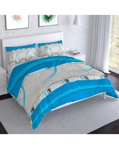 Buy soft & silky Swirl Turquoise Cotton Duvet Cover Set | Cartco.pk