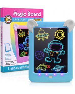 Buy Magic Board Light-Up Drawing Pad 3D Magic Drawing Pad - cartco.pk
