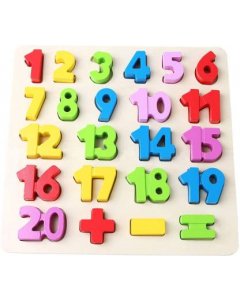 Buy Educational Wooden Numbers Puzzle Board Toy - Cartco.pk
