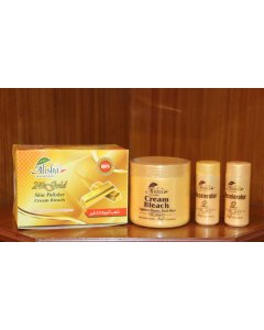 Alisha 24K Gold Skin Polisher Cream Bleach with Accelrator-500ml Kit 